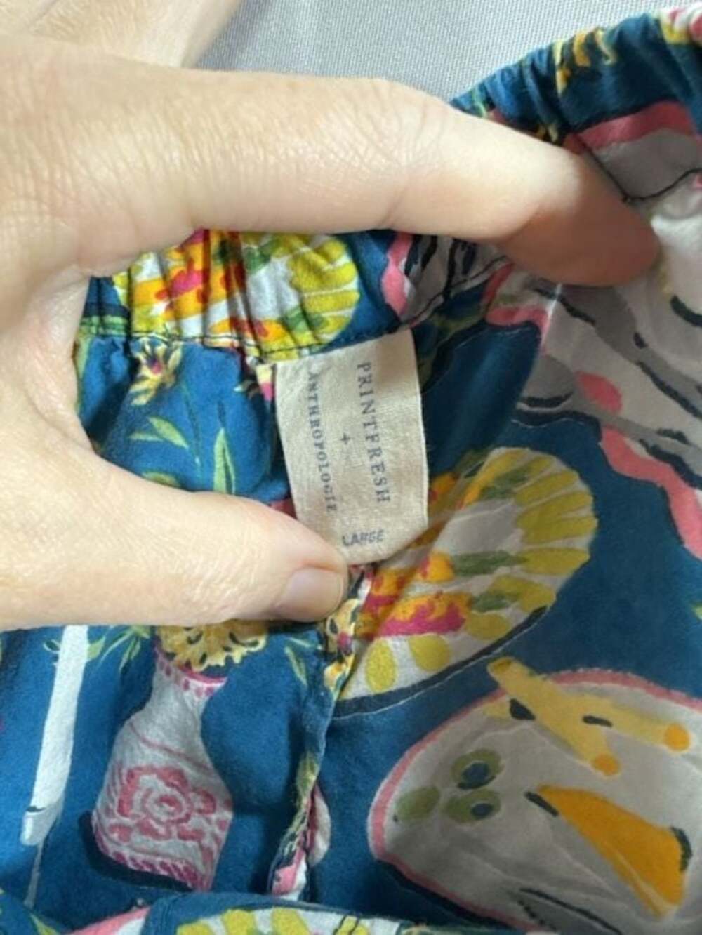 Printfresh x Anthropologie Festive Feast Thanksgiving Dinner Long Sleeve Pajama - Picture 13 of 16
